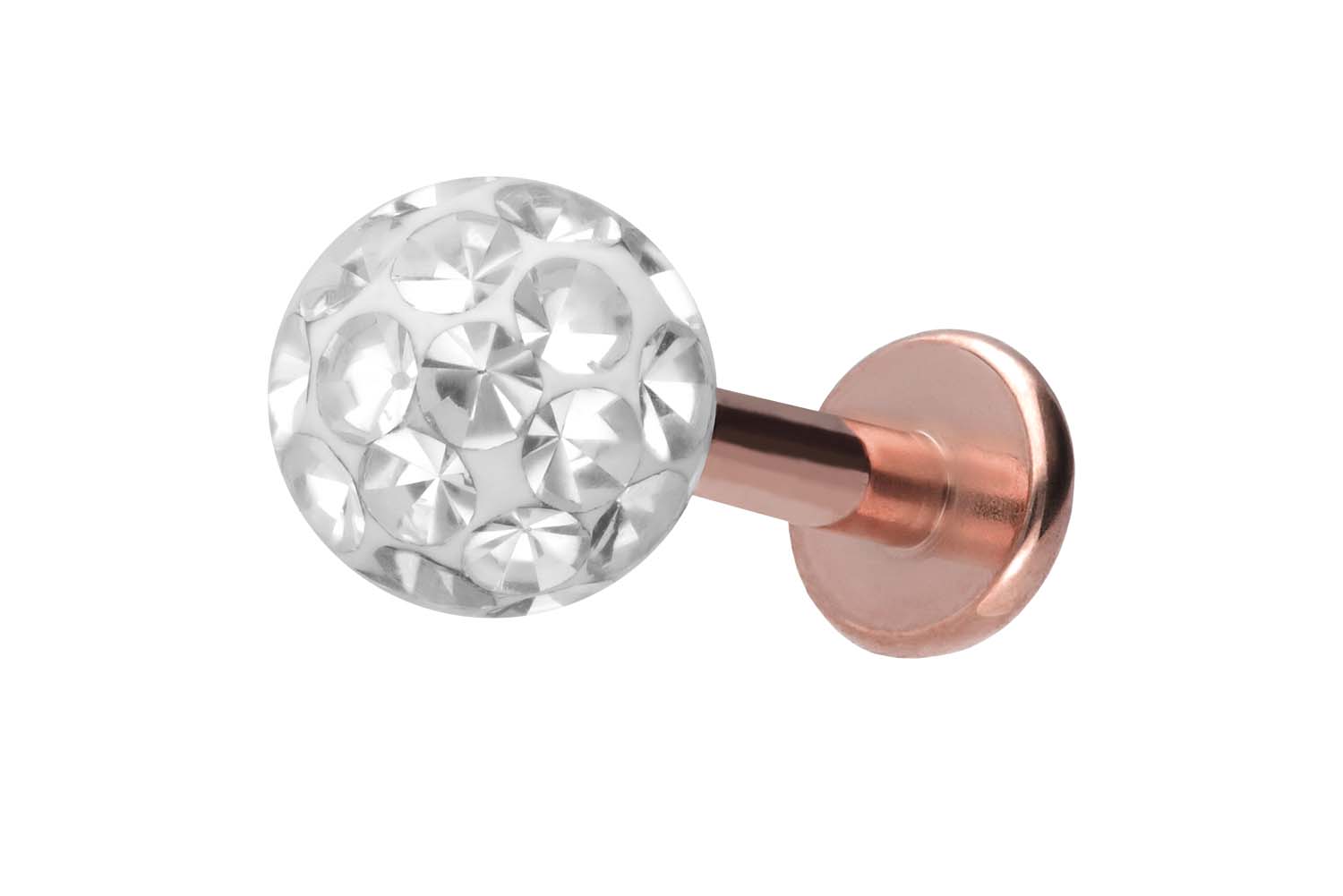 Titan Labret Piercing mit Innengewinde EPOXY-KUGEL